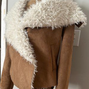 Me Jane Faux Suede Jacket by BKL...Super Soft & Super Cute On! Camel SIZE: M